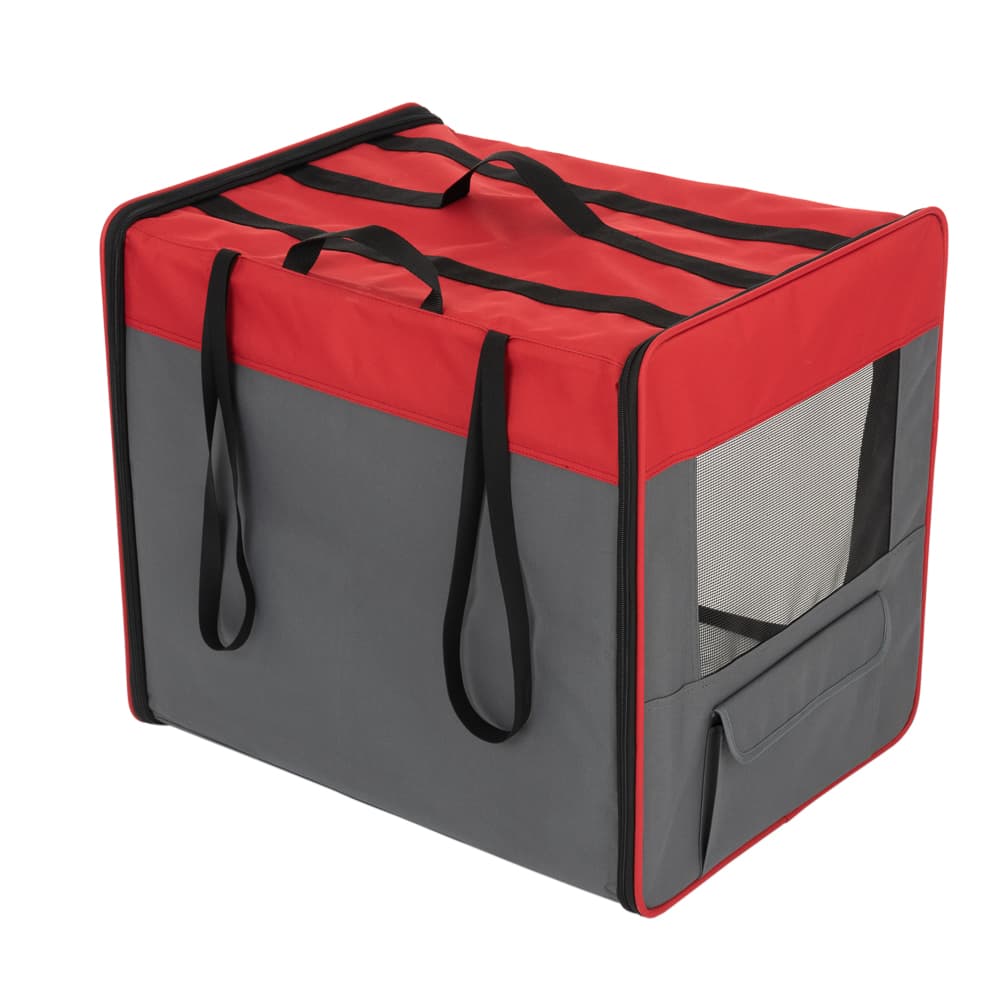 Trasportino First Class Basic rosso / grigio per cani  - L: L 79 x P 53,5 x H 66 cm