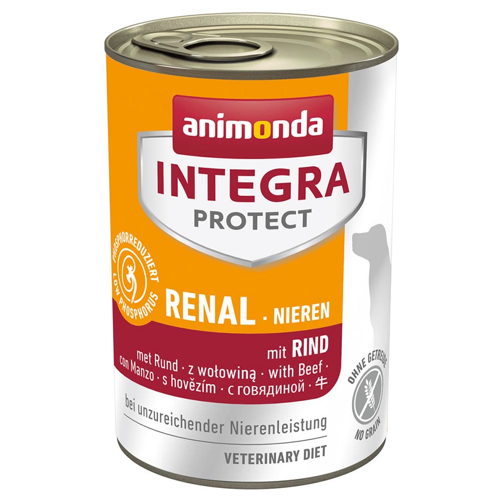 animonda Integra Protect Renal Lattina - 6 x 400 g Manzo