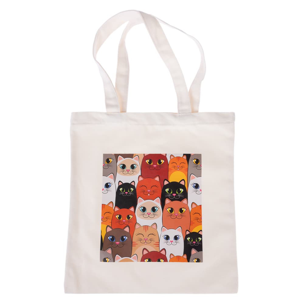 Borsa in tela TIAKI "Smiling Cats" - 1 pz