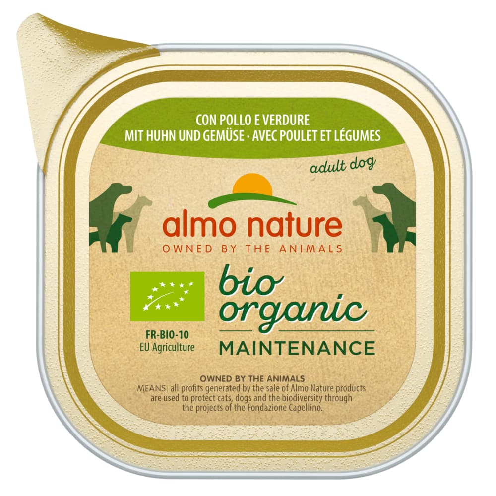 Almo Nature BioOrganic Maintenance 24 x 100 g - Pollo bio e Verdure bio