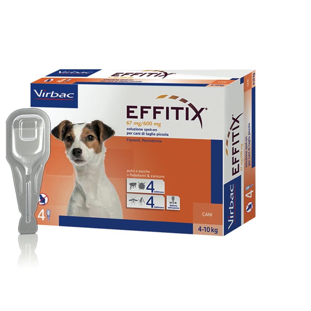 Effitix Spot-on per cani - Set %: 8 pipette, peso 4-10 kg (1,1 ml)