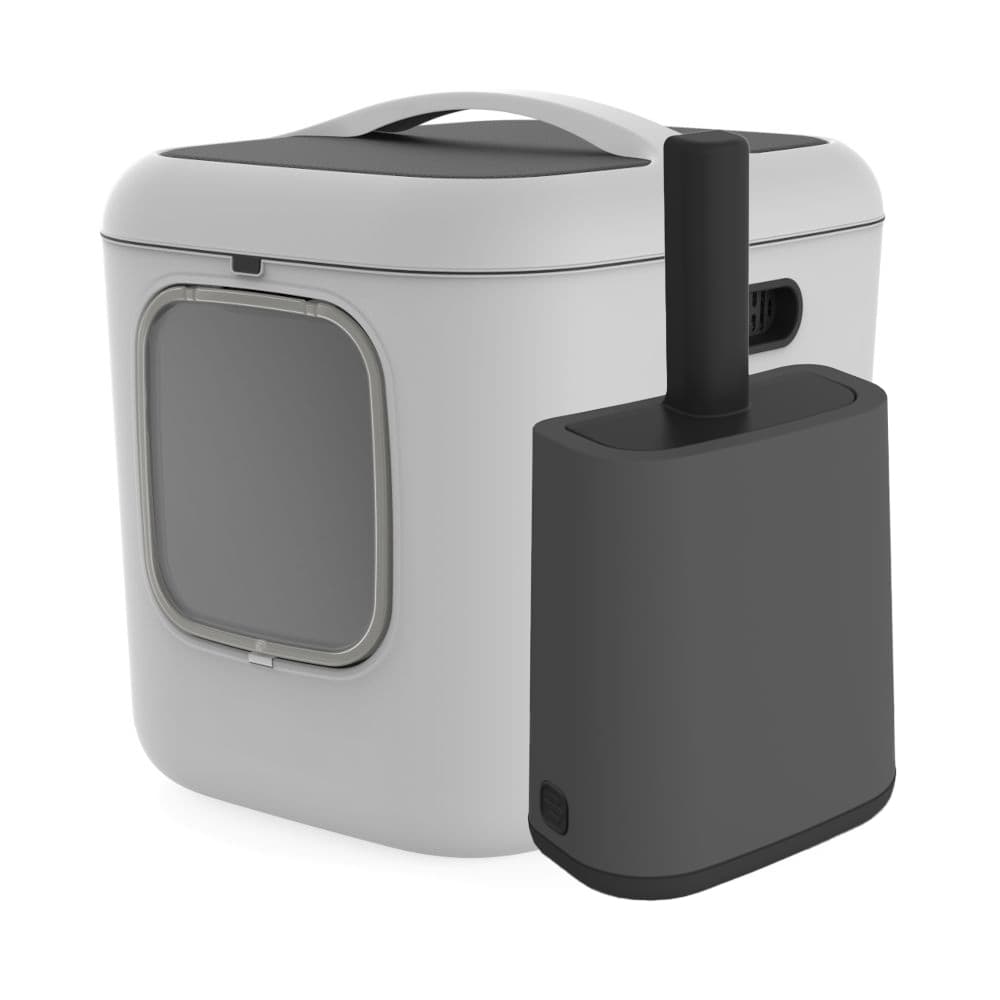 Rotho MyPet BIALA paletta con supporto - Set %: Paletta con supporto + toilette per gatti BIALA XL