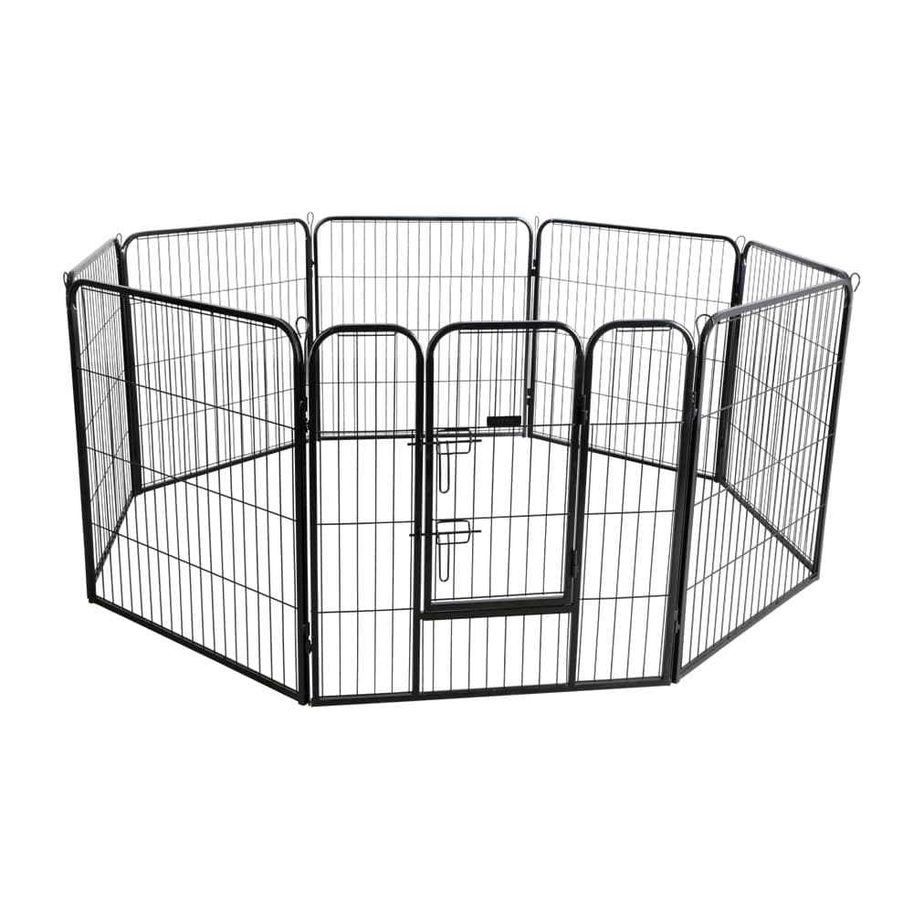 Kerbl Recinto per animali con porta per cani e cuccioli - 8 elementi L 80 x H 77 cm