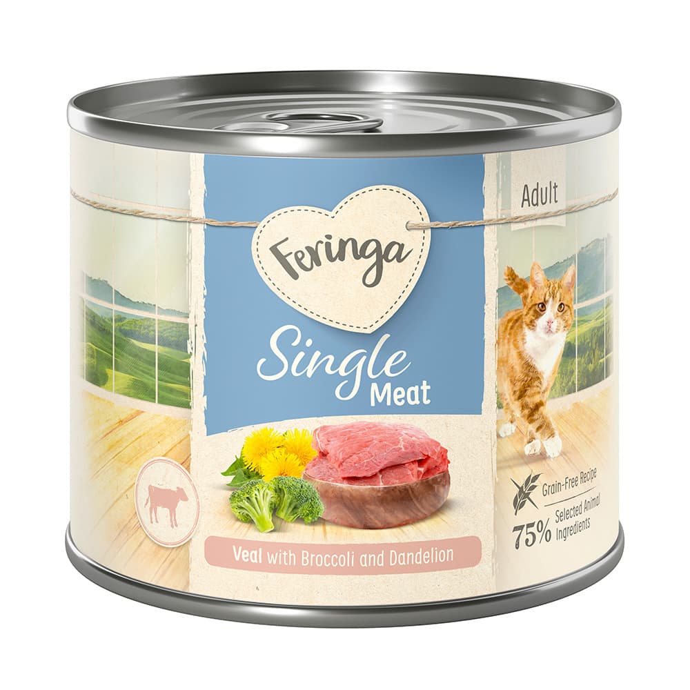 Feringa Single Meat Menù 12 x 200 g - Vitello con Broccoli e Tarassaco