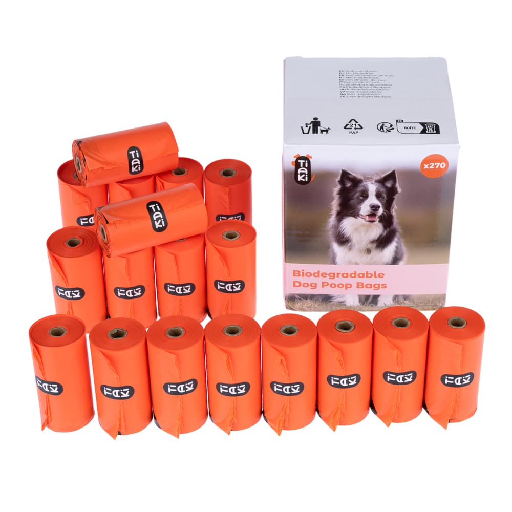 Sacchetti igienici biodegradabili TIAKI - 18 rotoli (15 sacchetti cad.)
