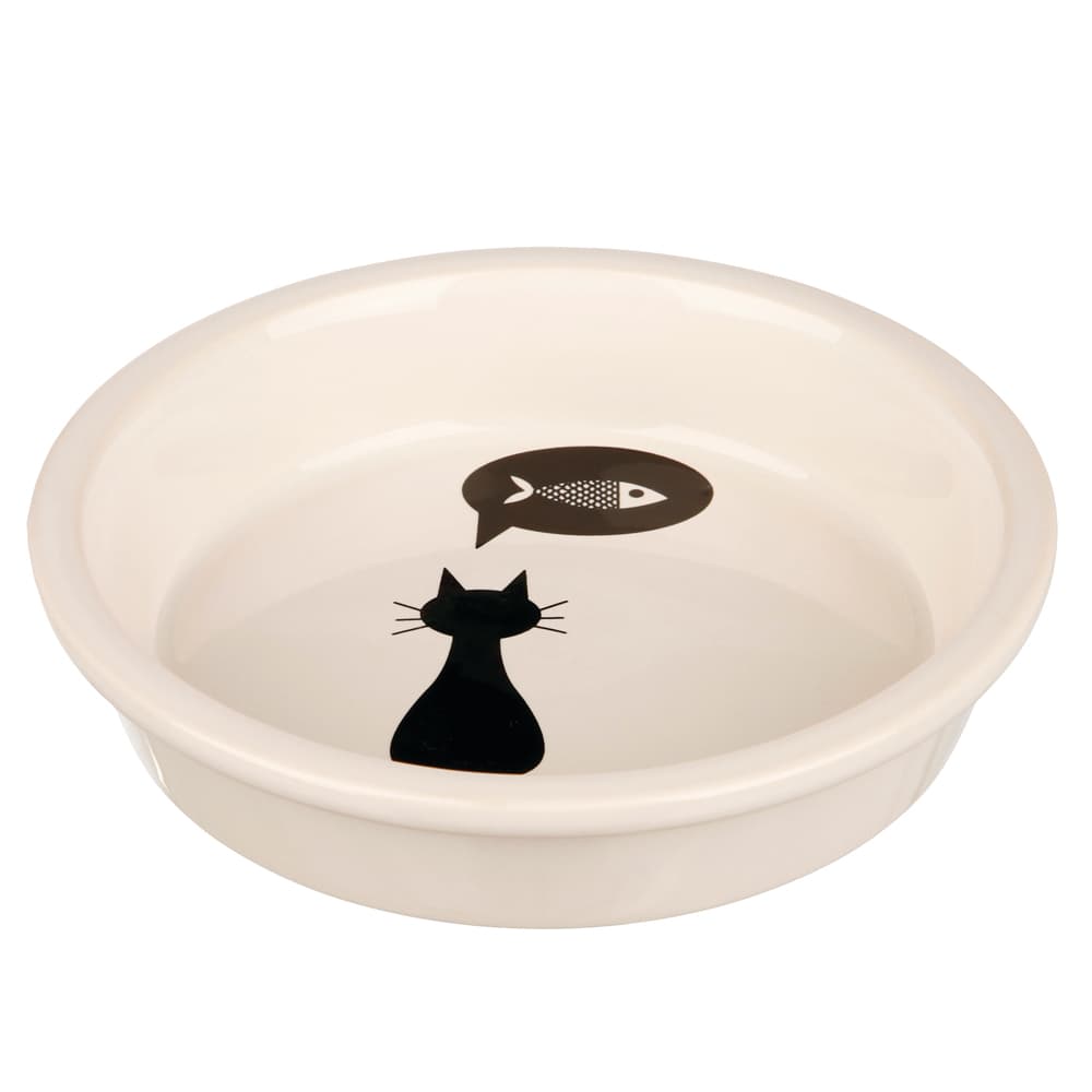 Ciotola in ceramica Trixie con gatto - 250 ml, Ø 13 cm