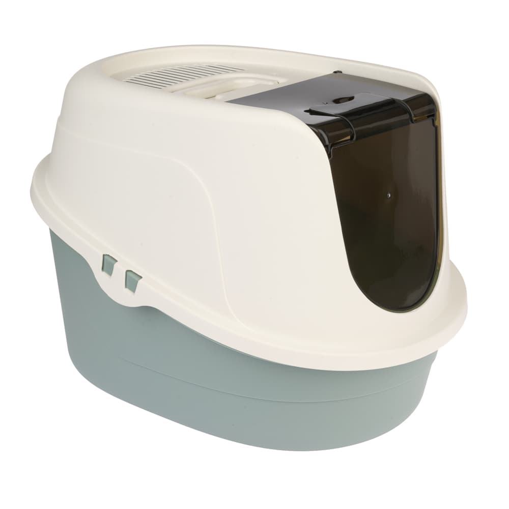 Toilette per gatti TIAKI Teala - bianco / verde acqua