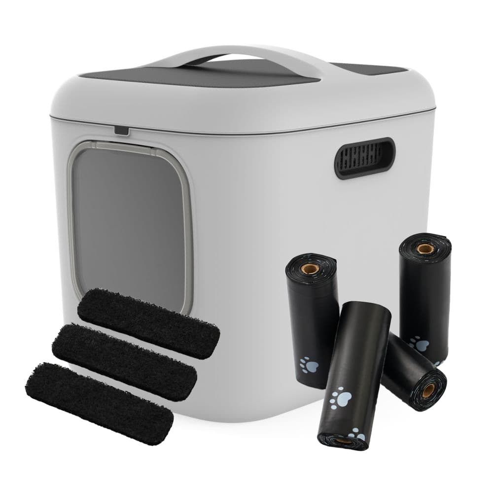 Rotho MyPet BIALA Sacchetti igienici - Set %: lettiera per gatti BIALA XL + 4 rotoli di sacchetti igienici