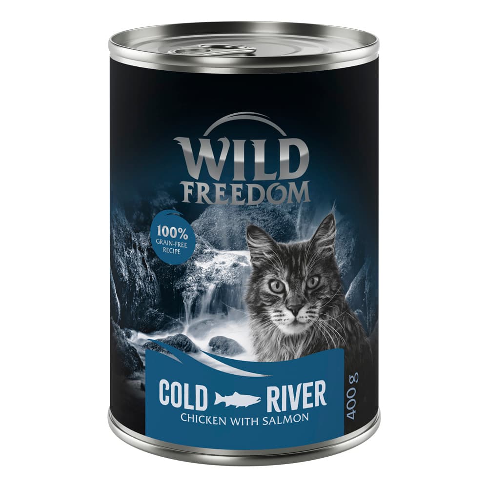 Wild Freedom Adult 6 x 400 g - senza cereali - Cold River - Salmone & Pollo