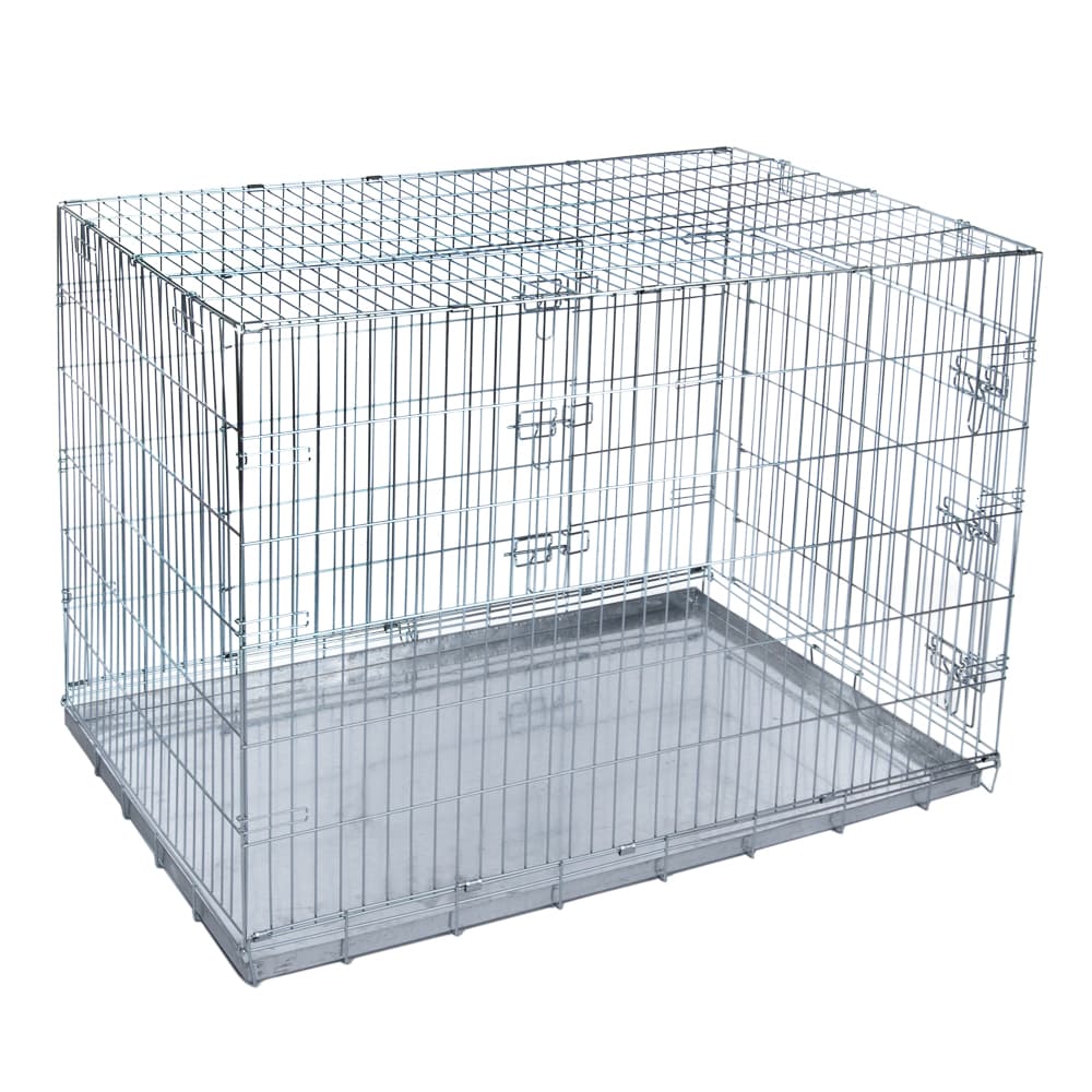 Gabbia da interno per cani Double Door - L 118 x P 78 x H 84 cm