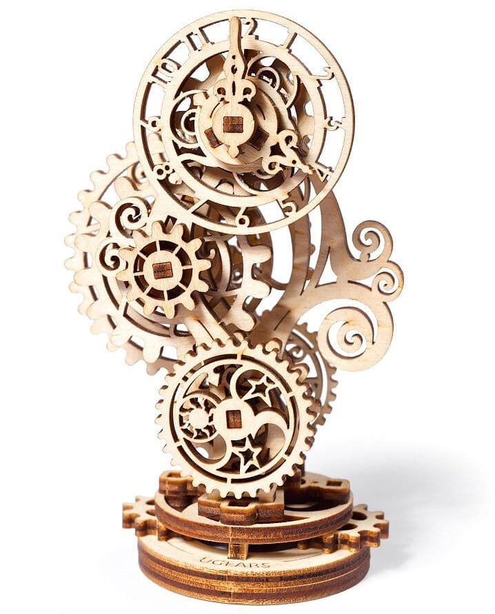 Ugears Puzzle 3D in legno meccanico Orologio Steampunk