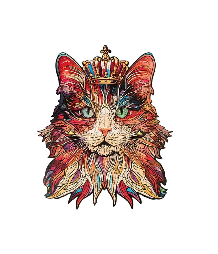RoboTime Puzzle in legno Re gatto