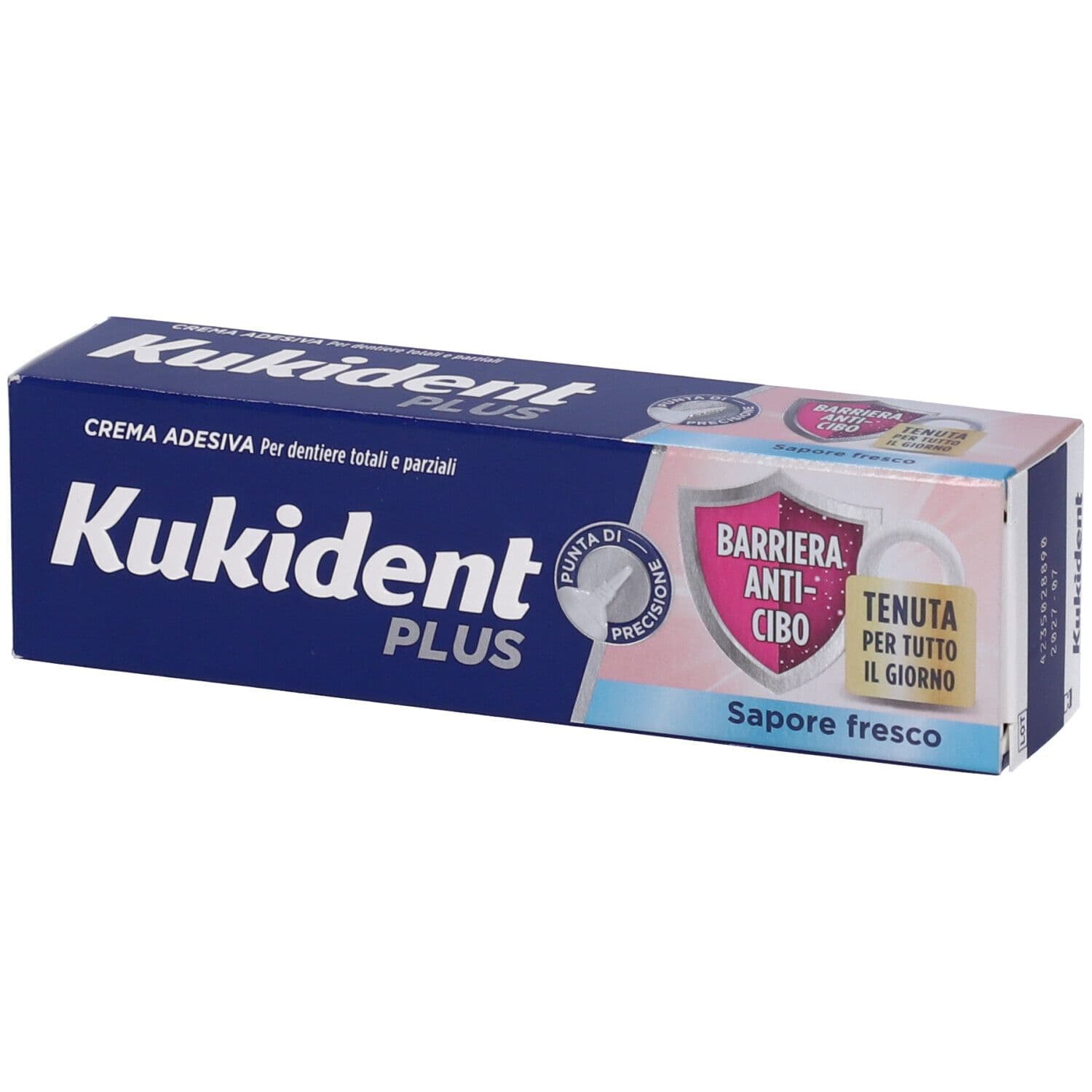 Crema Adesiva per Dentiere 40g Barriera Anti-Cibo e Alito Fresco