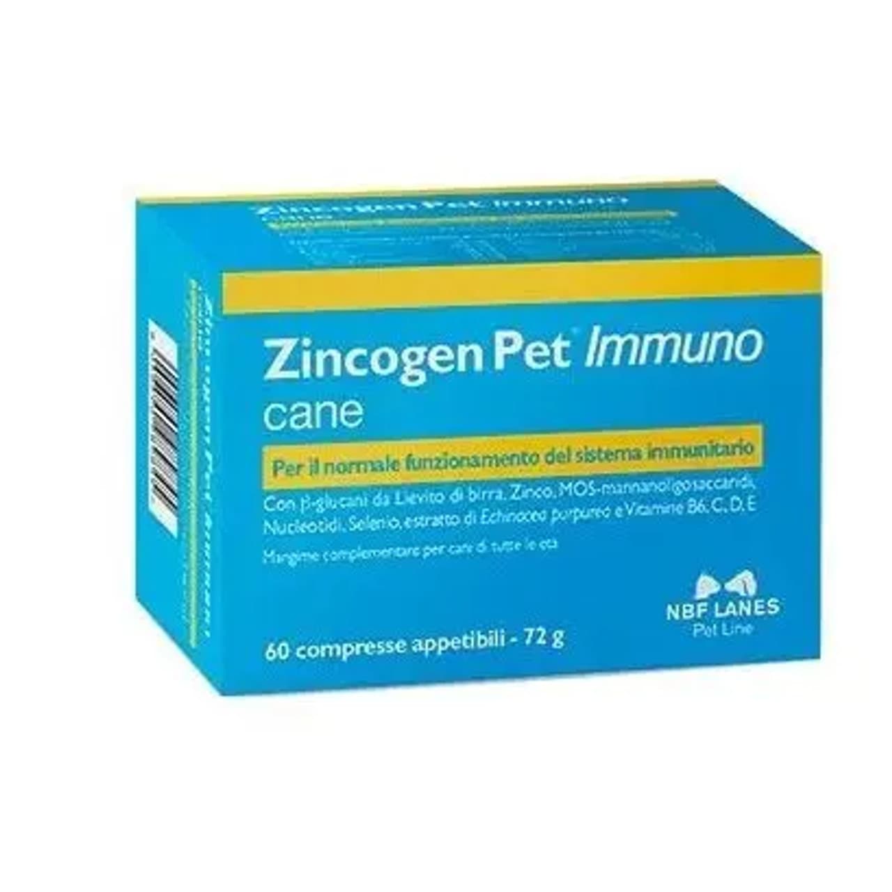 N.B.F. Lanes Zincogen Pet Immuno 60 Compresse