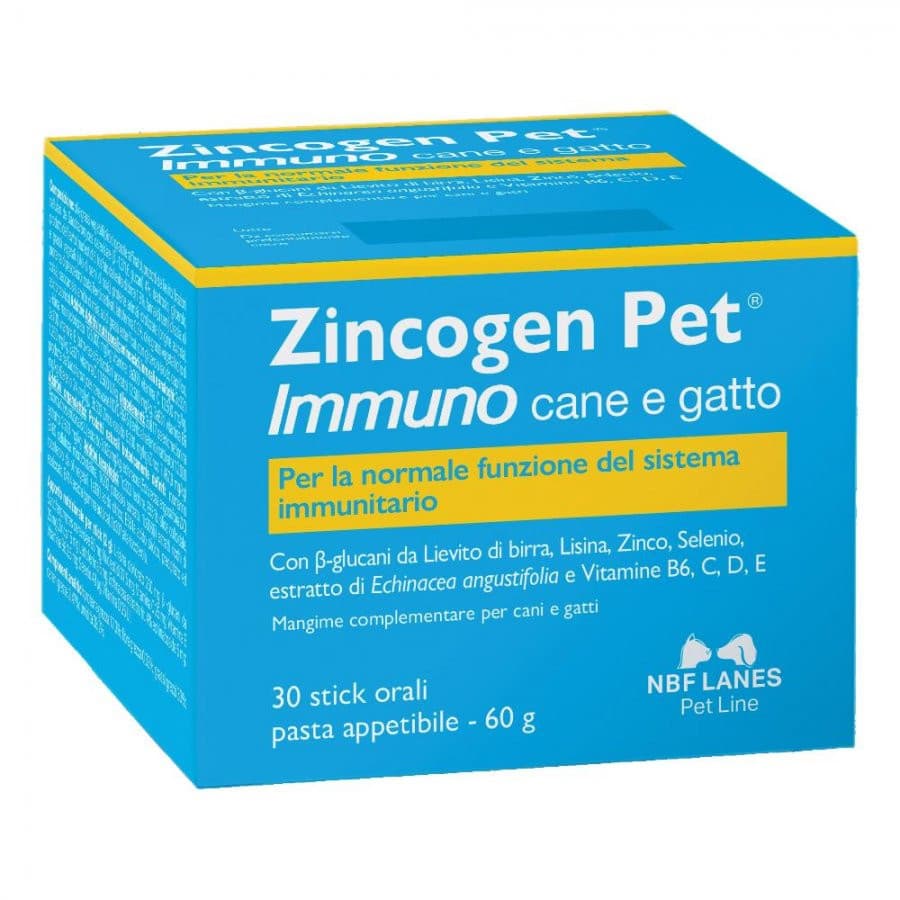 Zincogen Pet Immuno 30 Stick - Supporto Immunitario Cani e Gatti
