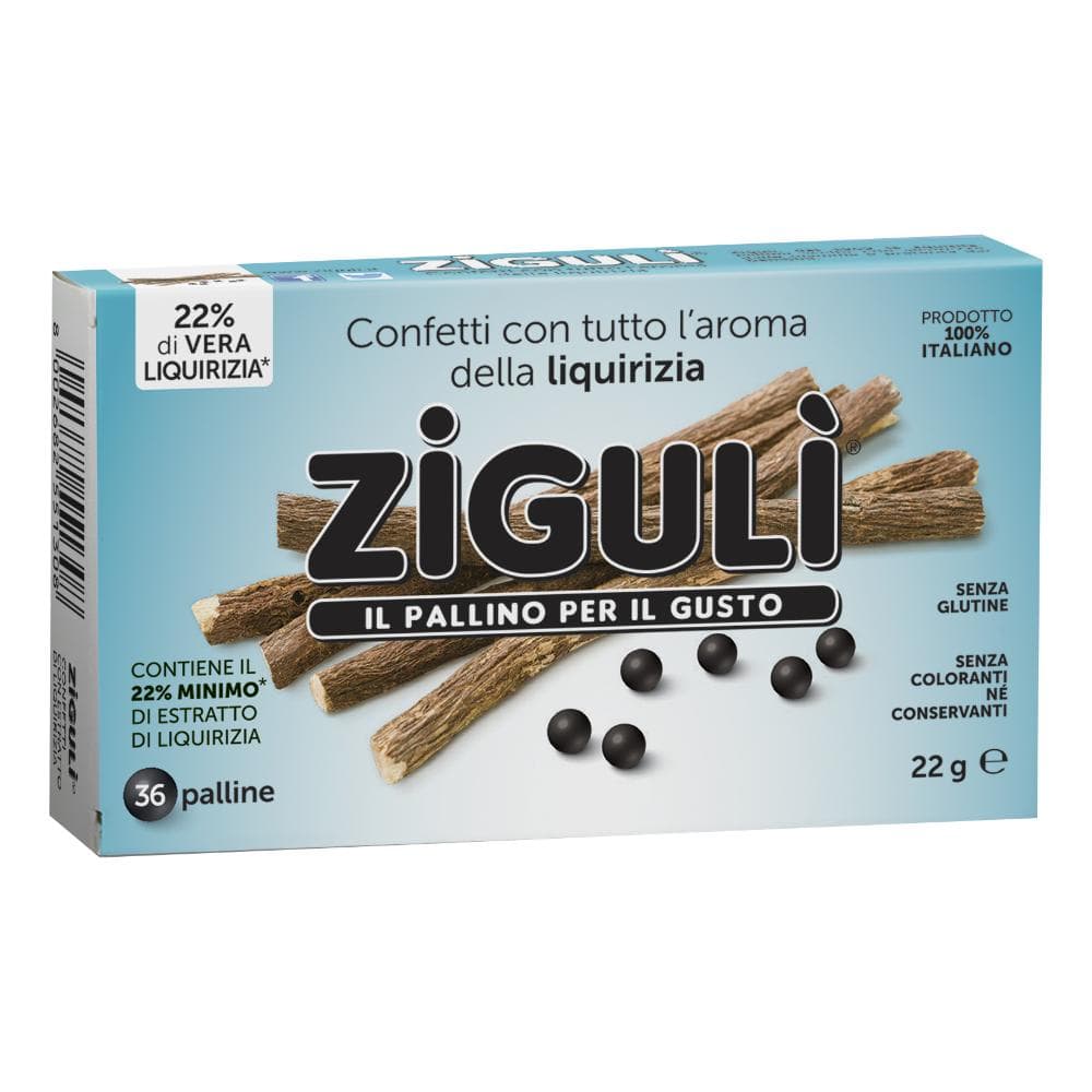 Ziguli Liquirizia 36 Palline 22 g per la Gola e il Benessere Naturale