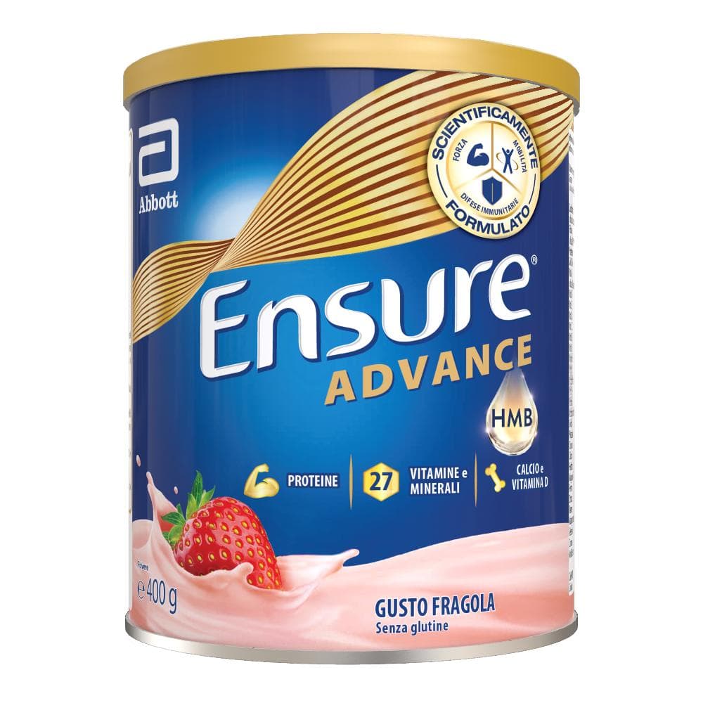 Ensure Advance Fragola 400g - Muscoli, Ossa e Difese Immunitarie