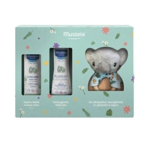 Mustela Cofanetto Koala offerta - Set Cura Bambino con Crema, Detergente e Sonaglio