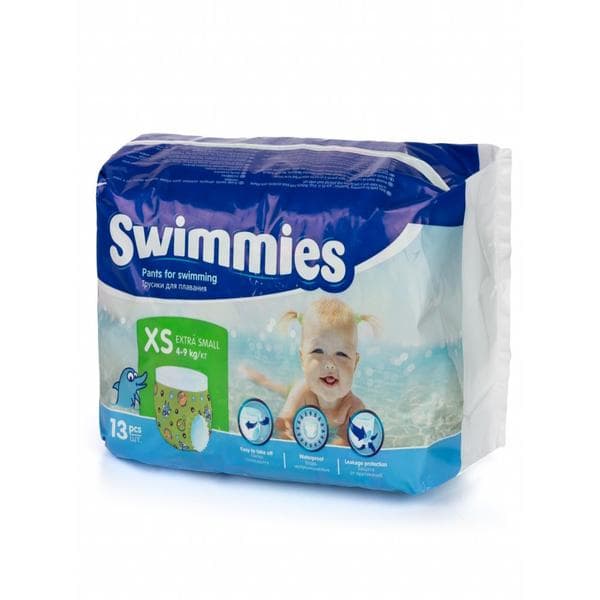 Swimmies Pants Small Taglia 1 4-9 Chilogrammi 12 Pezzi - Pannolini Costume Contenitivi per Neonati per Mare e Piscina