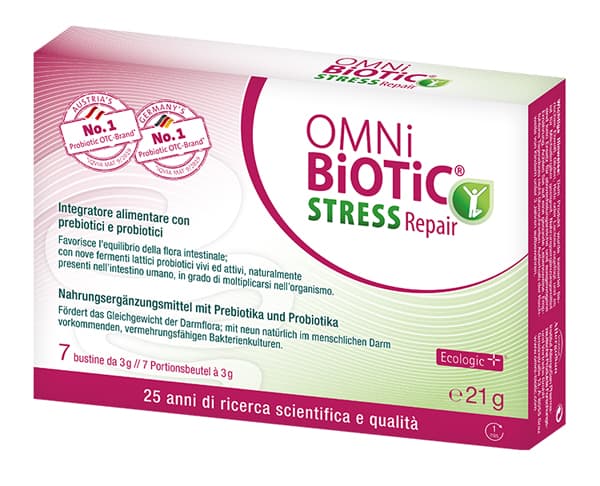 Omni Biotic Stress Repair 7 Bustine - Probiotico Avanzato per Benessere Intestinale e Riduzione dello Stress
