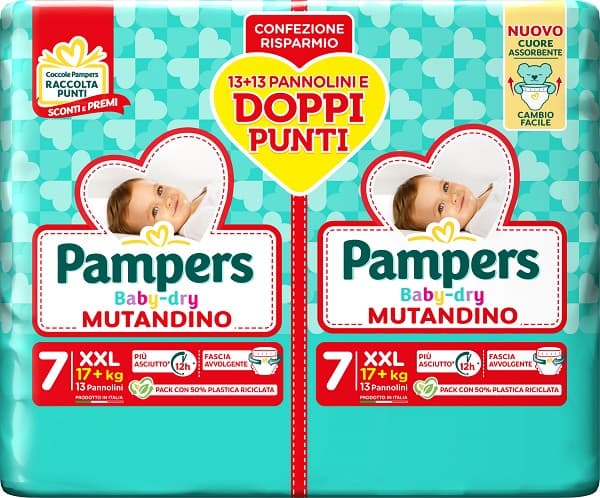 Fater Pampers Baby Dry Pannolino Mutandina Duo Downcount Xxl 26 Pezzi