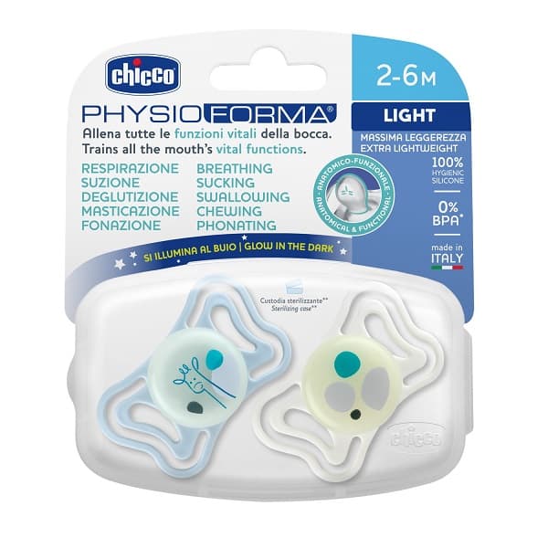 Chicco succhietto light lum sil2 6 2 pezzi