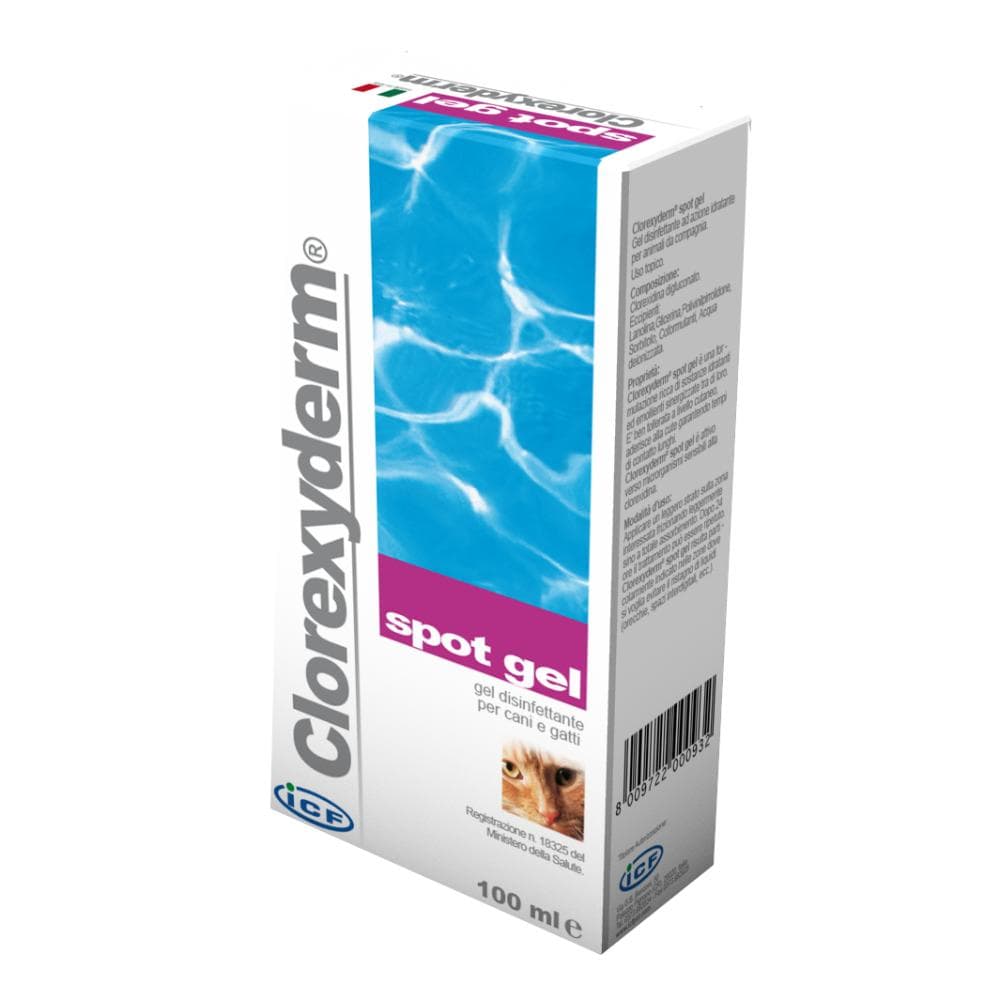 ICF Farmaceutici Animali Domestici Clorexyderm Spot Gel Cani Gatti 100 ml