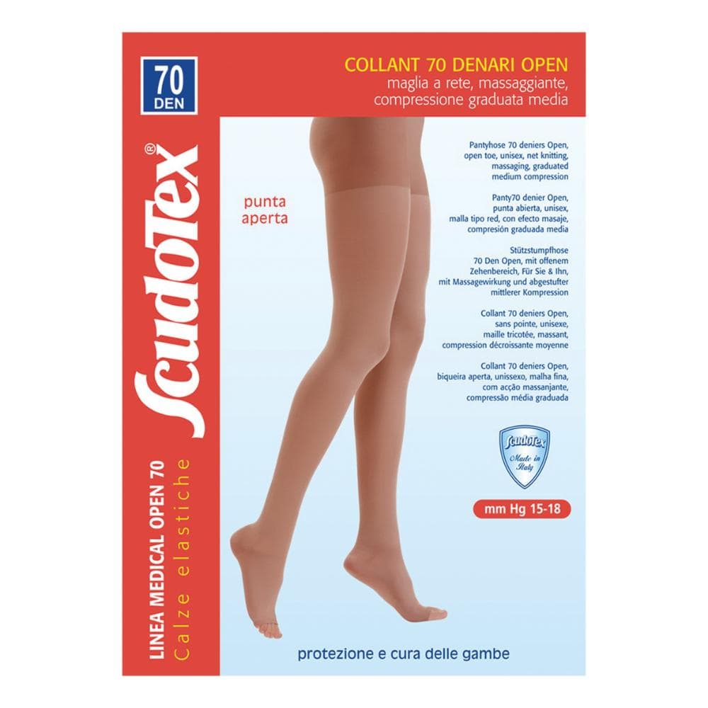 Scudotex Collant 70 Denari Nature 3 Donna Riposante Contenitivo Colore Naturale per Gambe Leggere
