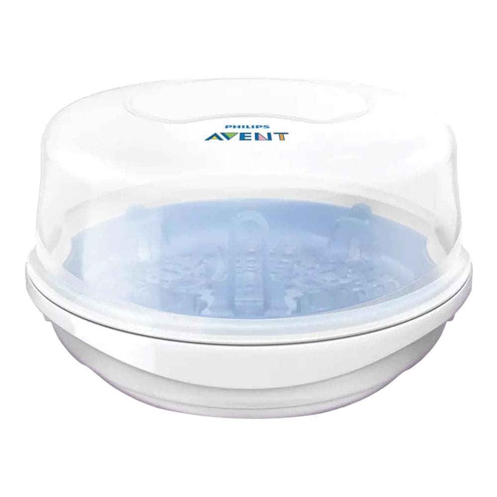 Philips Avent Sterilizzatore a Vapore per Microonde per Biberon e Accessori per Neonati, Compatto e Veloce