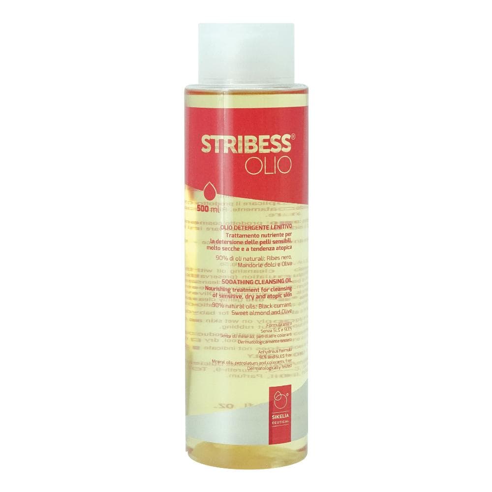 Stribess Olio 500 ml - Olio Detergente Emolliente per Pelli Sensibili, Secche e Delicate