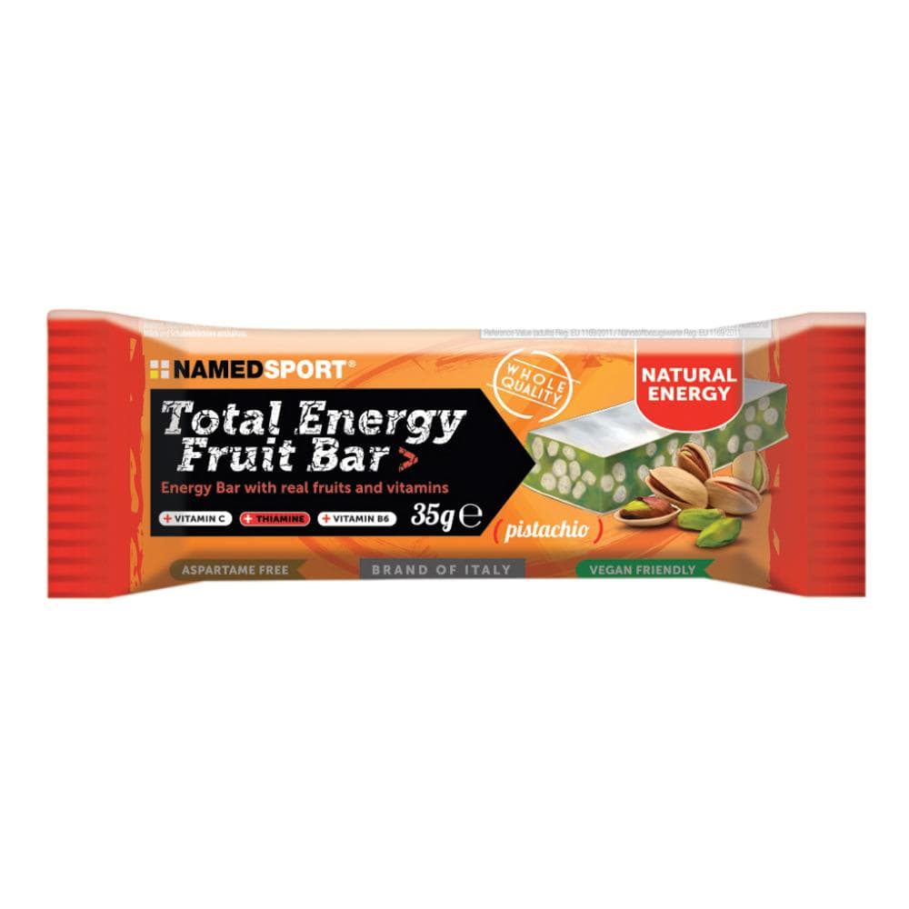 Total energy fruit bar pistachio 35 g barretta energetica con vitamine B1, B6 e C