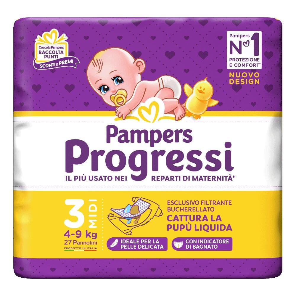 Fater Pampers Progressi Midi 27 Pezzi