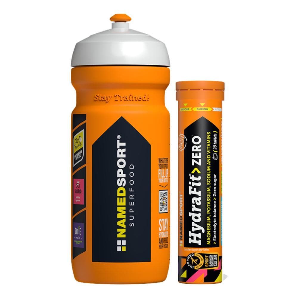 Named Sport Hydrafit Polvere 400 g + Borraccia Sportbottle - Bevanda Isotonica Reintegrante per Idratazione e Energia Durante lo Sport