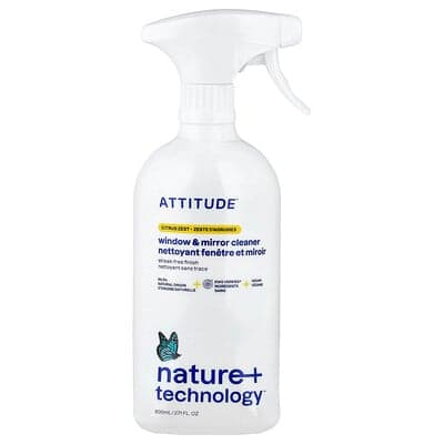 ATTITUDE, Detergente per vetri e specchi, scorza di agrumi, 800 ml