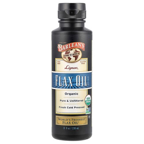 Barlean's, Olio di lino di lignano biologico, 236 ml