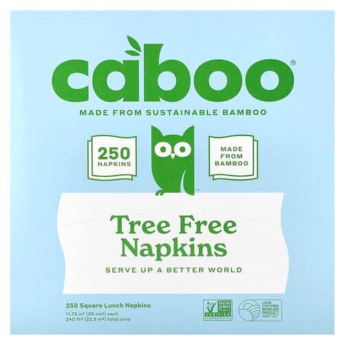 Caboo, Tovaglioli di bambù senza alberi, 250 tovaglioli
