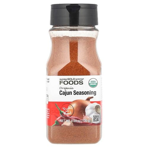California Gold Nutrition, Foods, Condimenti cajun biologici, 130 g