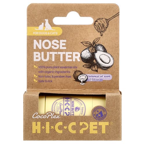 HICC Pet, Burro per il naso, per cani e gatti, olio vegetale, 1,5 ml