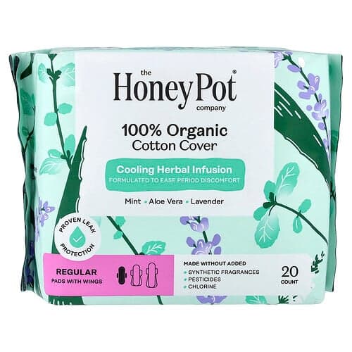The Honey Pot Company, Tisana rinfrescante biologica a base di erbe, dischetti con ali, normale, 20 pezzi