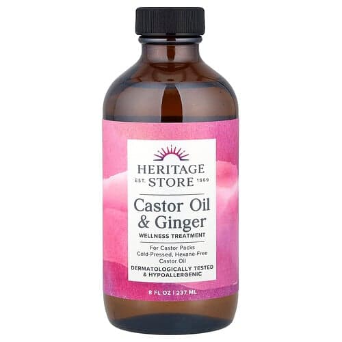 Heritage Store, Olio di ricino e zenzero, 237 ml