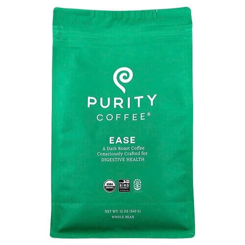 Purity Coffee, Fagioli, fagioli interi, tostatura scura, 340 g