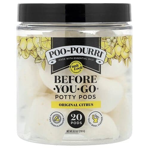 Poo-Pourri, Capsule per la pulizia del WC Before-You-Go®, Original Citrus (agrumi), 20 capsule, 230 g