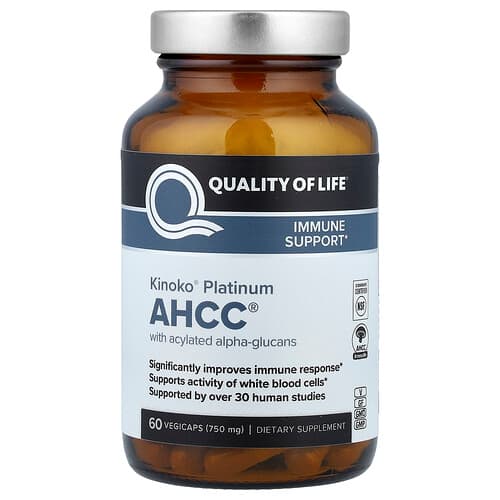 Quality of Life, Kinoko® Platinum AHCC®, 60 capsule vegetali