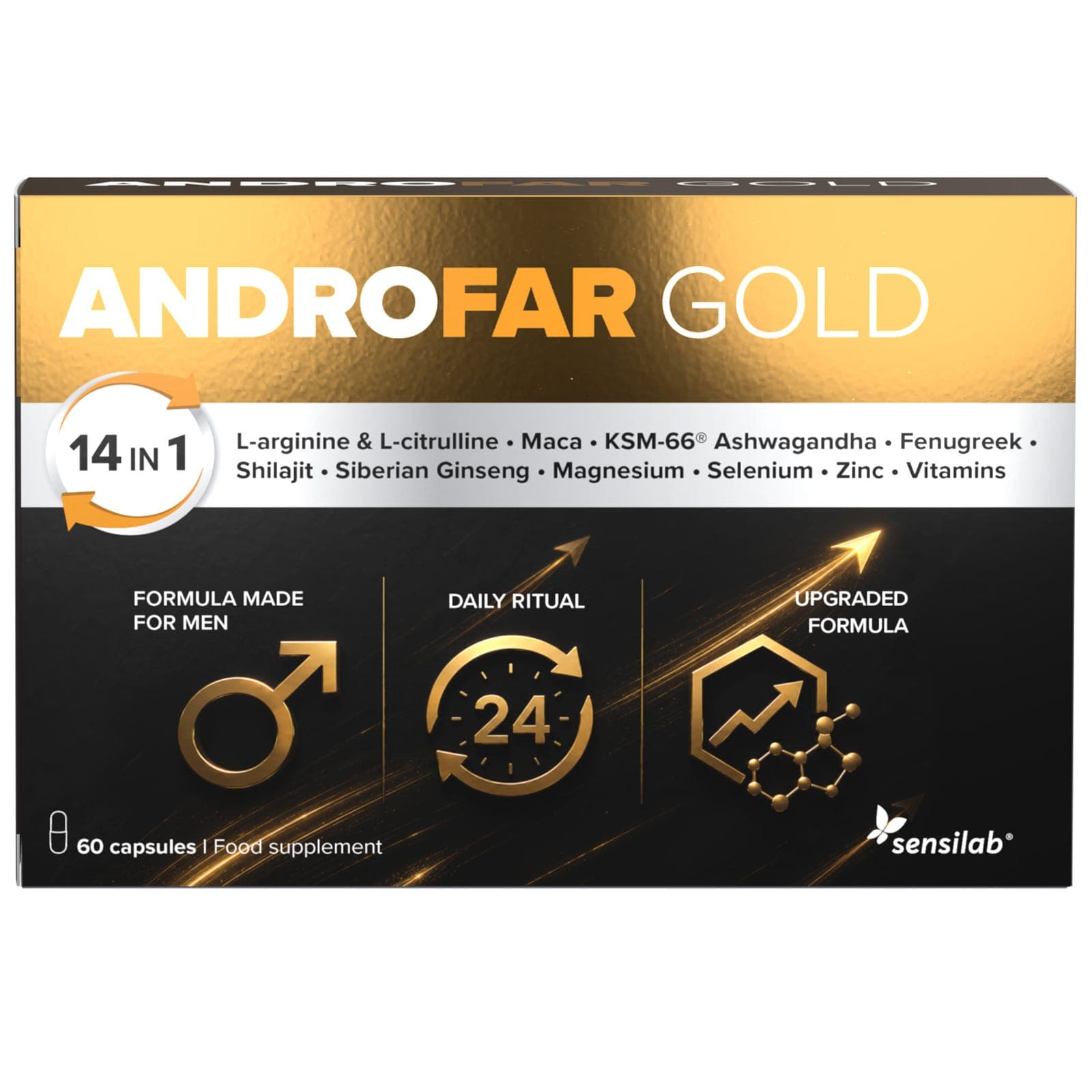 AndroFAR Gold - Formula per il triplo supporto alla vitalità maschile