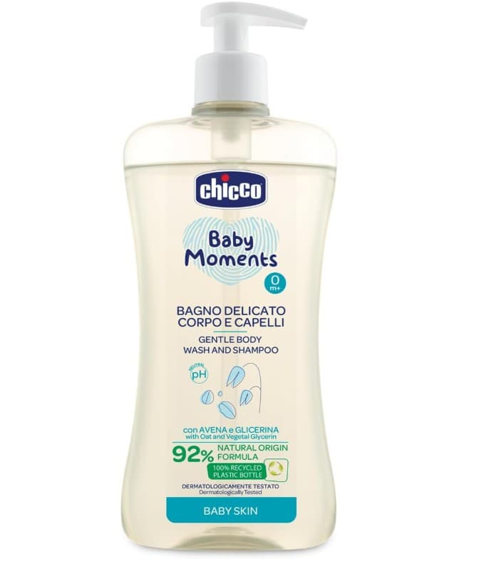 CHICCO BABY MOMENTS - BAGNO DELICATO CORPO E CAPELLI 0+ MESI , 500 ML