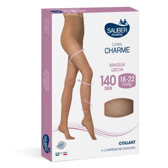SAUBER Linea Charme 140Den Collant Nero Taglia 5