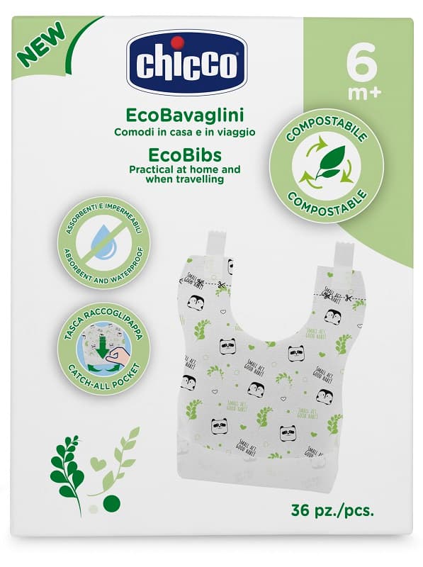 CHICCO ECO BAVAGLINI - BAVAGLINI MONOUSO 36 PEZZI