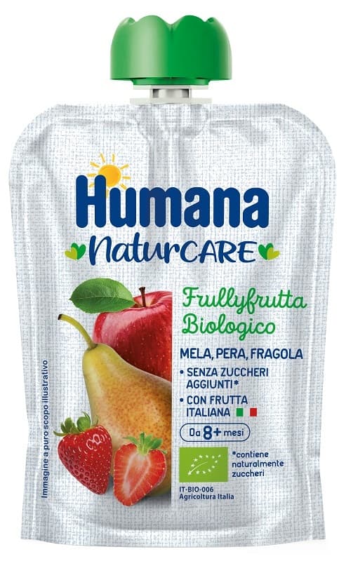 Humana NaturCARE Frullyfrutta Biologico Mela Pera Fragola