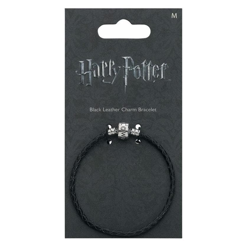 GED, Bracciale, Harry Potter Black Leather Charm Bracelet 20cm, (20 cm, Cuoio)