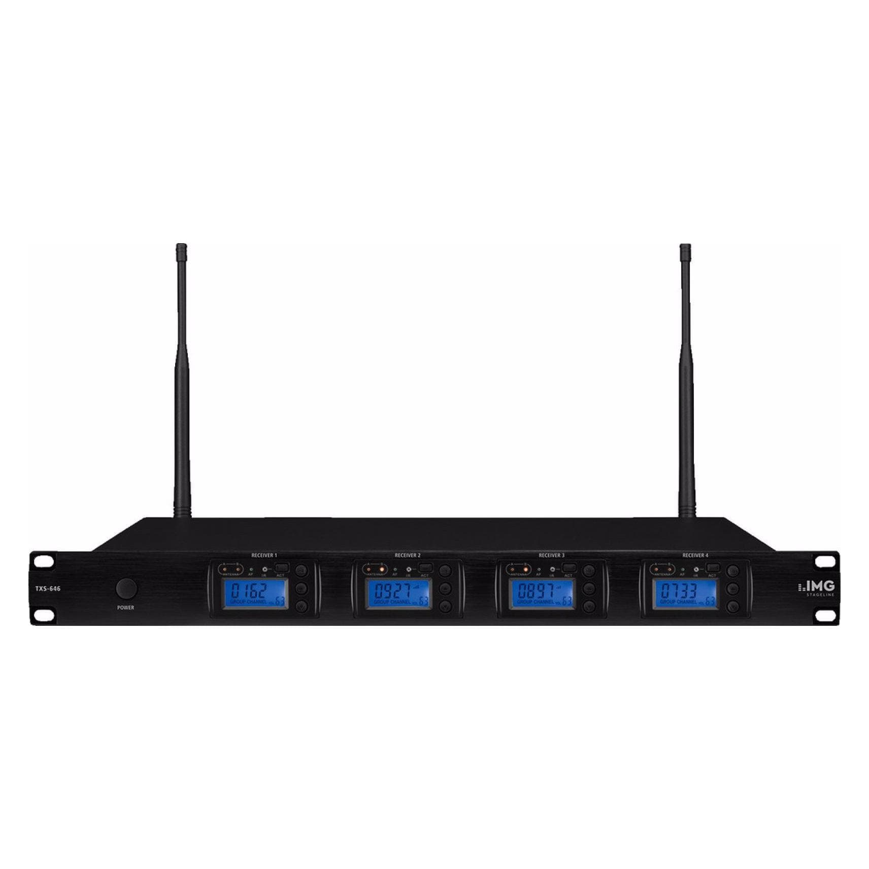 Img Stage Line Ricevitore radio a 4 canali true diversity 672-696 MHz, Accessori per microfoni